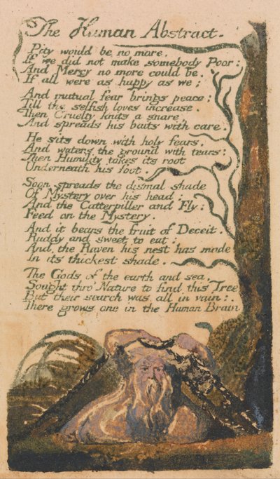 Songs of Innocence and of Experience, Plate 46, The Human Abstract (Bentley 47) by William Blake
